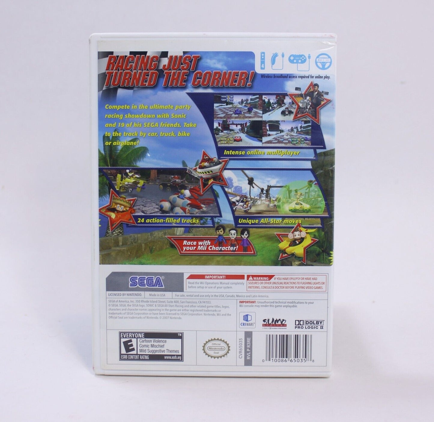 Sonic Sega All-Stars Racing (Nintendo Wii, 2007)