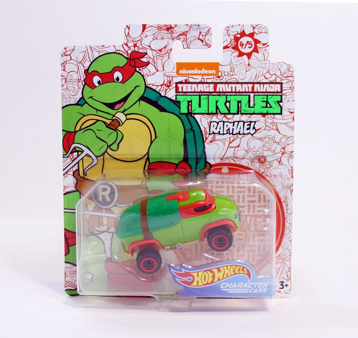 Hot Wheels TMNT Raphael, Leonardo Character Cars - Mattel 2019