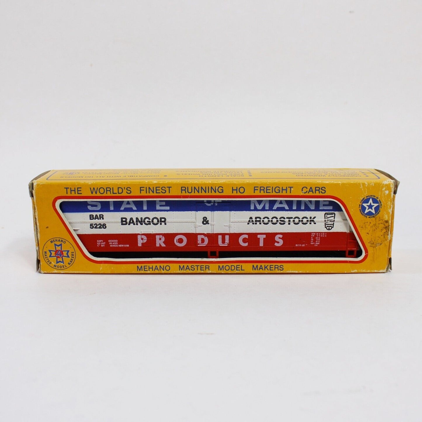 Mehano State of Maine Bangor & Aroostook Product Bar 5226 HO Scale Train-In Box