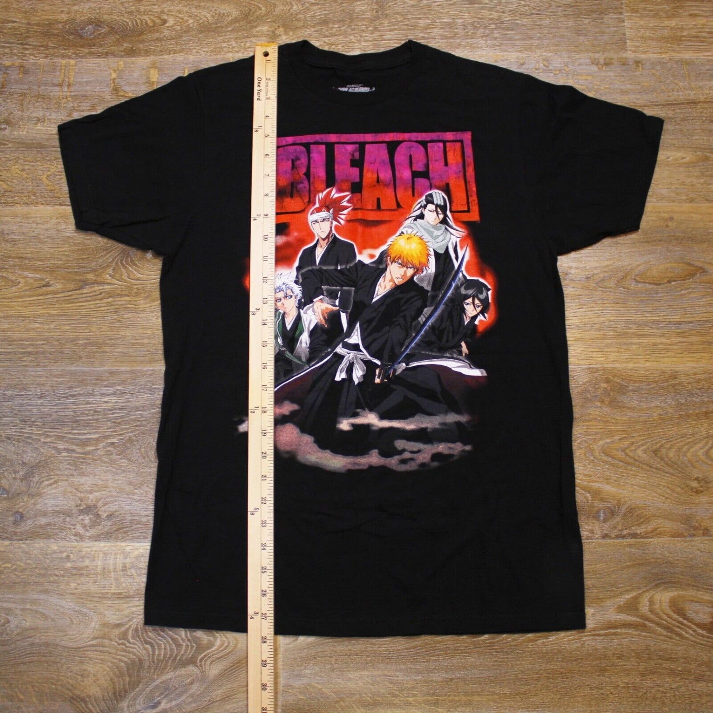 Bleach Anime Ichigo Graphic Tee Black Ripple Junction- Men's Medium