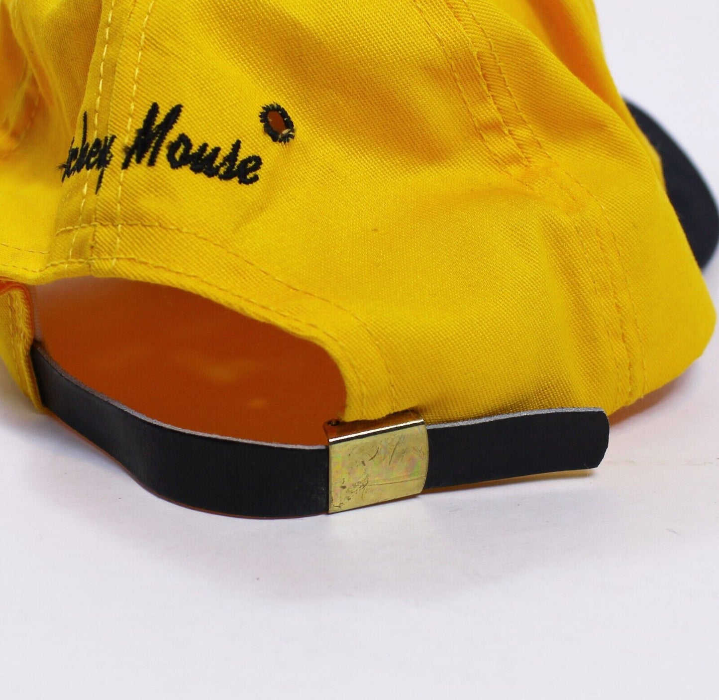 Vintage Mickey Mouse 2 toned Yellow/Black Baseball Cap Walt Disney- Made In USA