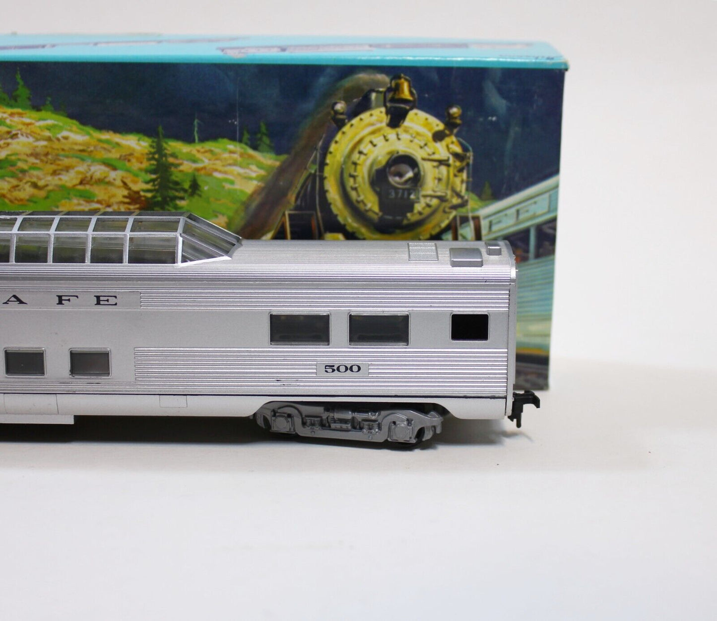Athearn Train 1821 Santa Fe Streamline Vista Dome #500 HO Scale-Pre built