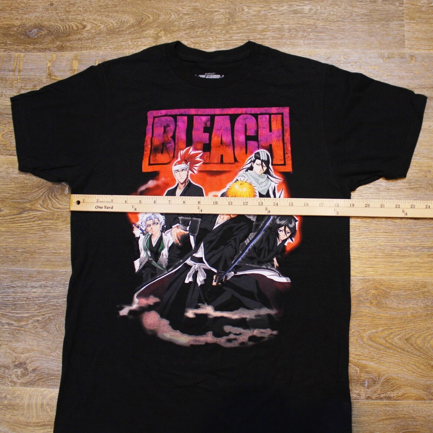 Bleach Anime Ichigo Graphic Tee Black Ripple Junction- Men's Medium