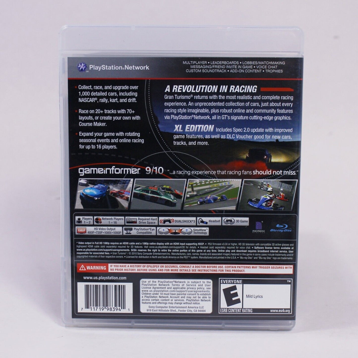Gran Turismo 5 XL Edition (PS3, 2010) - Complete/No DLC