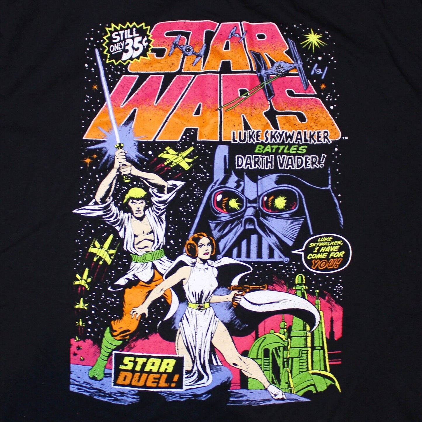 Mad Engine Star Wars Retro Comic Book Cover Graphic Shirt Black - Men's Size XL