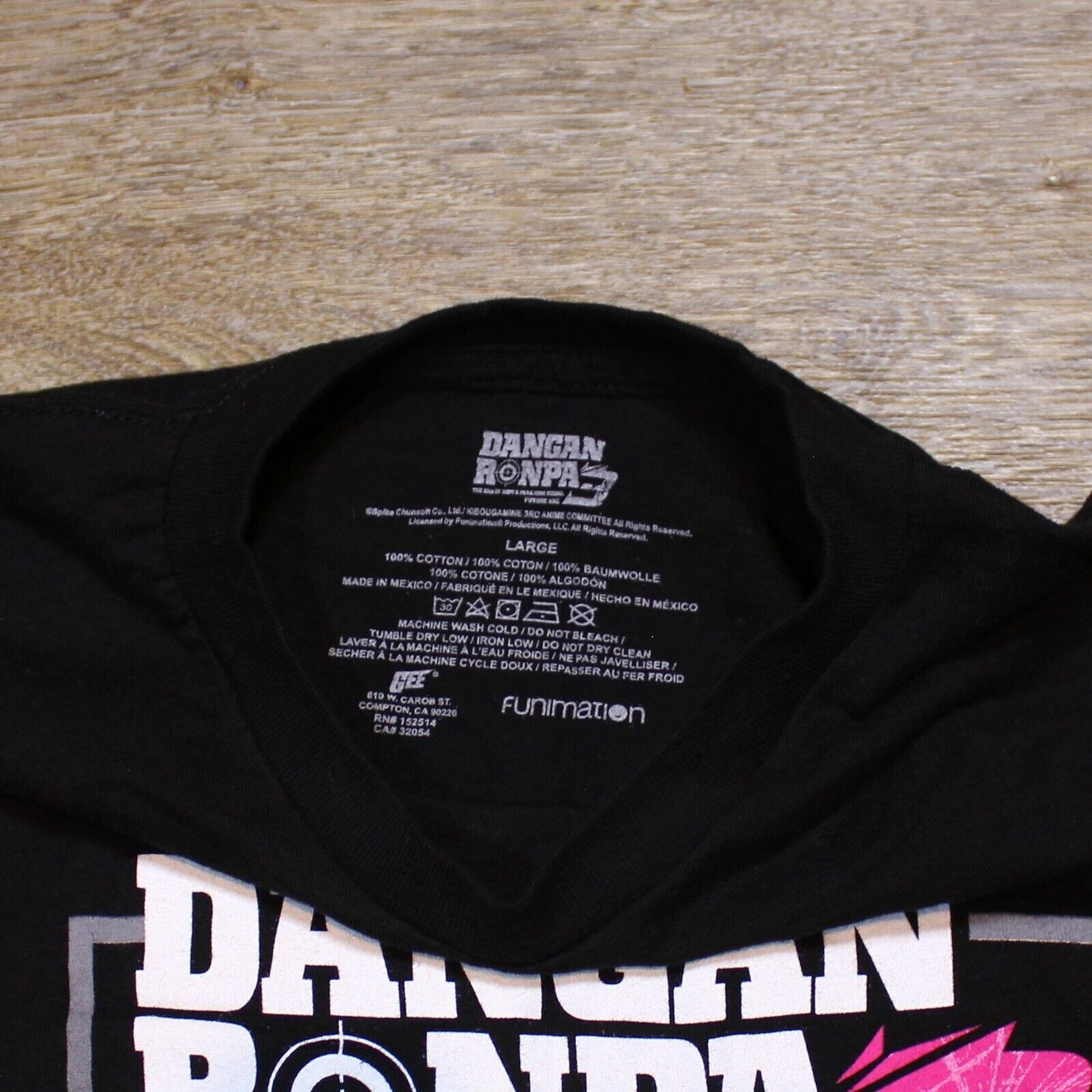 Danganronpa 3: The End of Hope's Trio T -Shirt Black -Men's Size Large