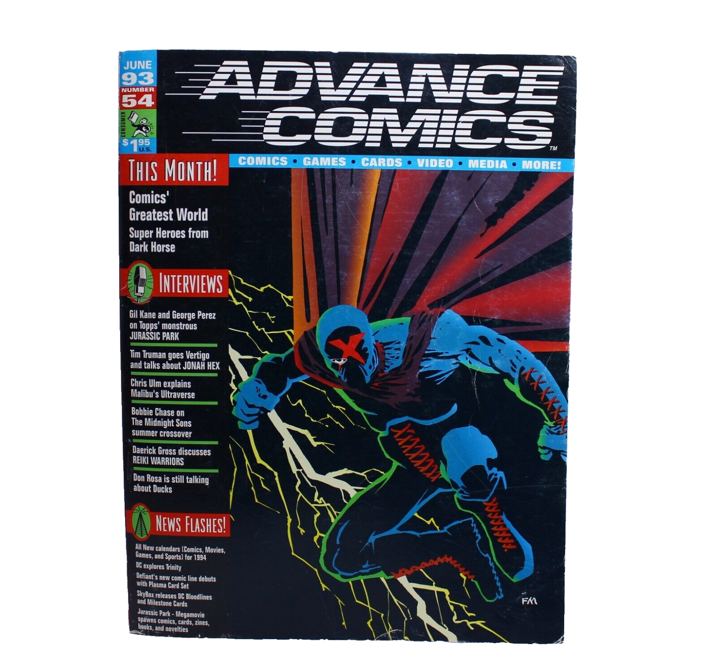 1993 Advance Comics #54 - Night Thrasher Cover Javier Saltares/Frank Miller