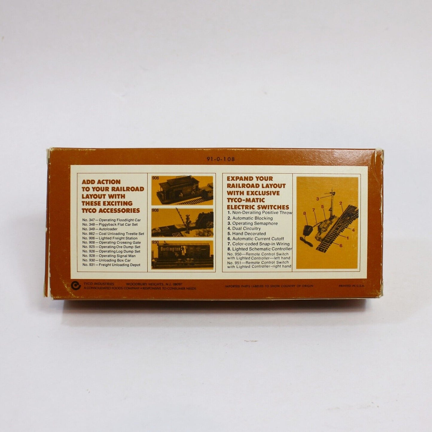 Tyco Skid Flat w/3 Tractors Western Maryland 351A:300 HO Scale Train - In Box