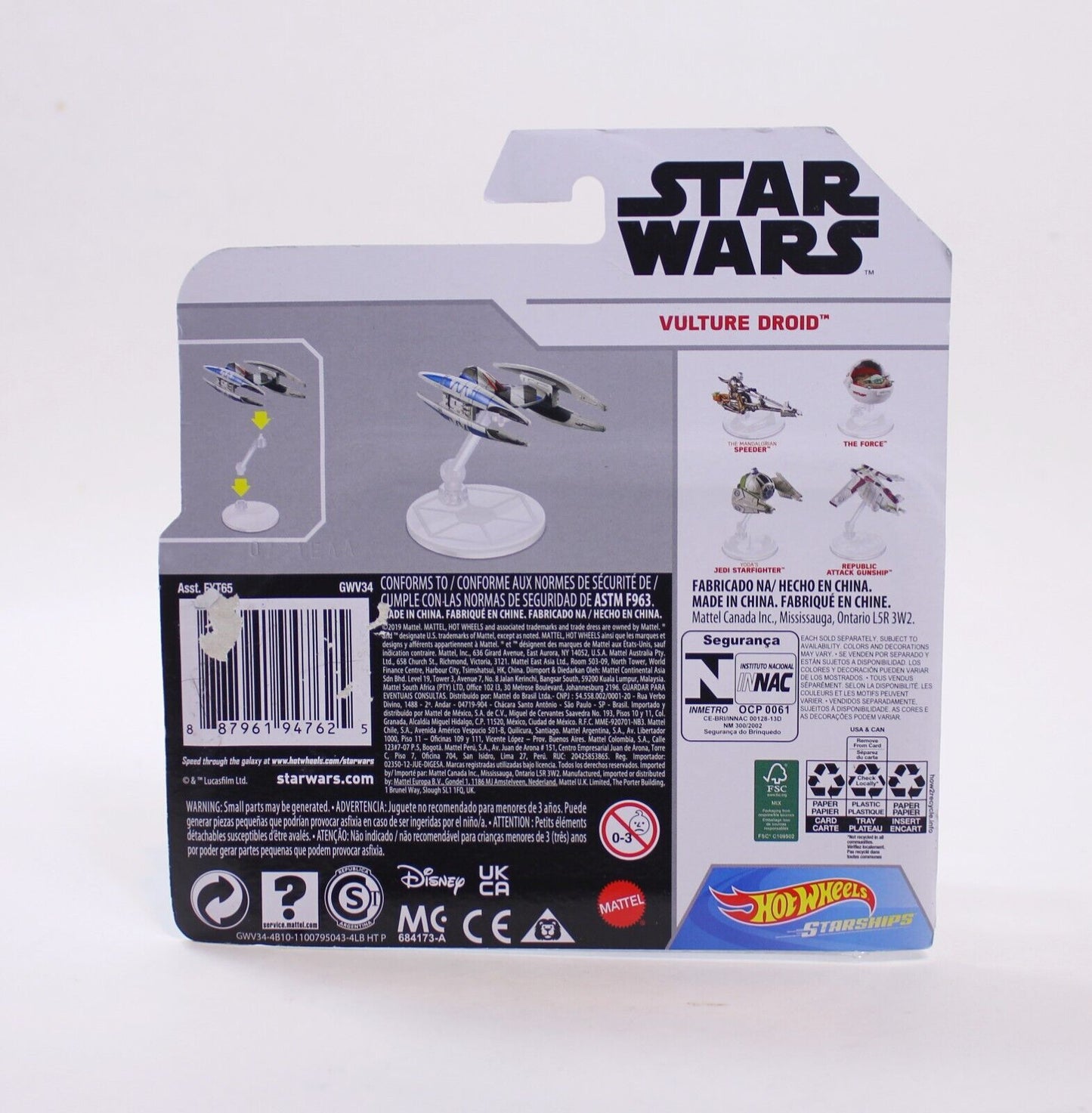 Hot Wheels Starships: Star wars Vulture Droid - Mattel Star Wars Diecast
