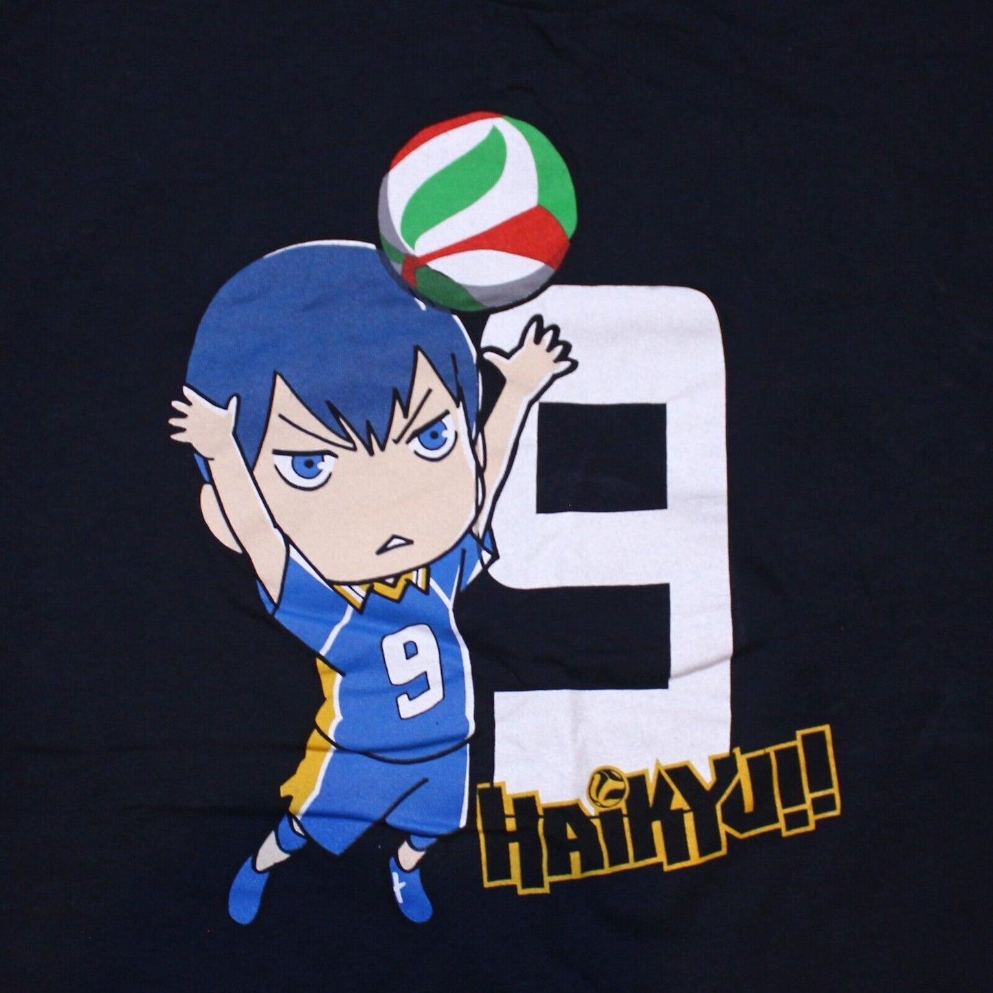 Haikyu!! Anime Graphic T Shirt Navy Blue - Men's Size XL