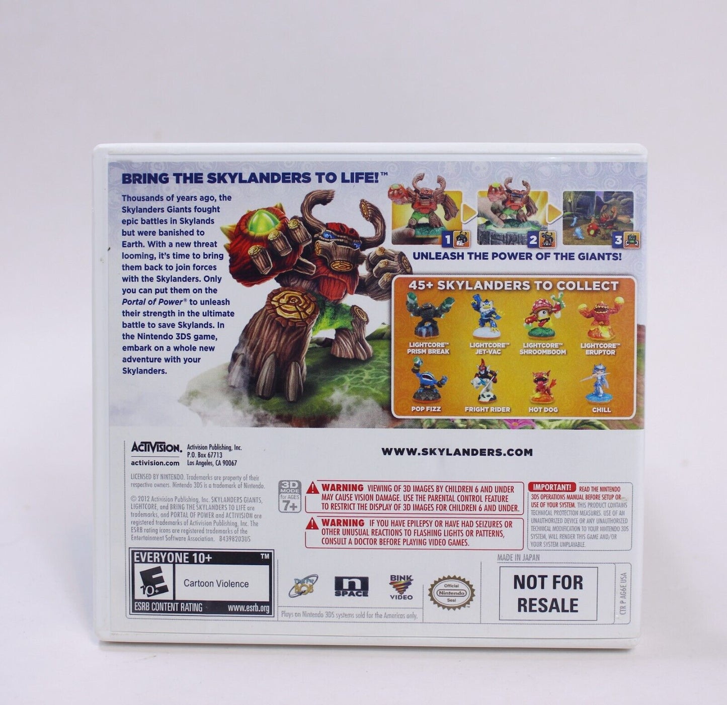 Skylanders Giants (Nintendo 3DS, 2012)-Not For Resale