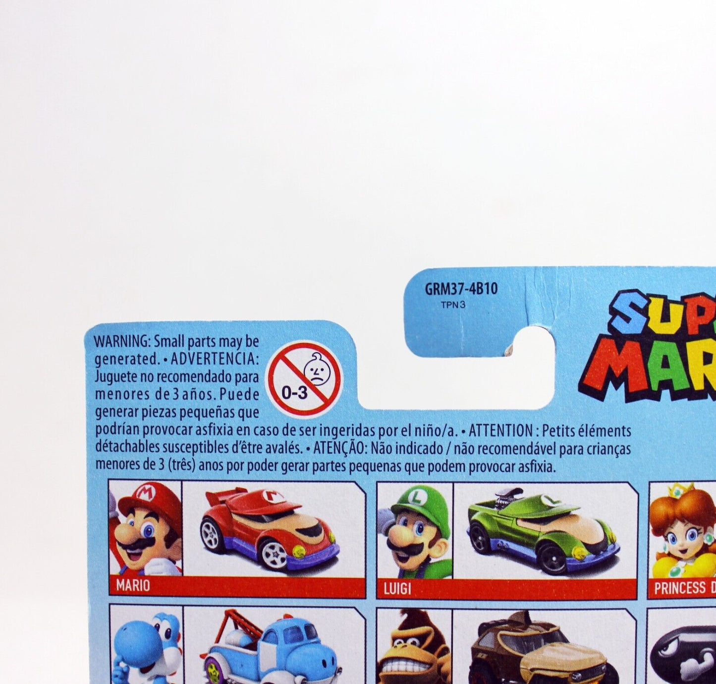 Hot Wheels Super Mario Donkey Kong, Luigi, Mario, Peach Character Cars