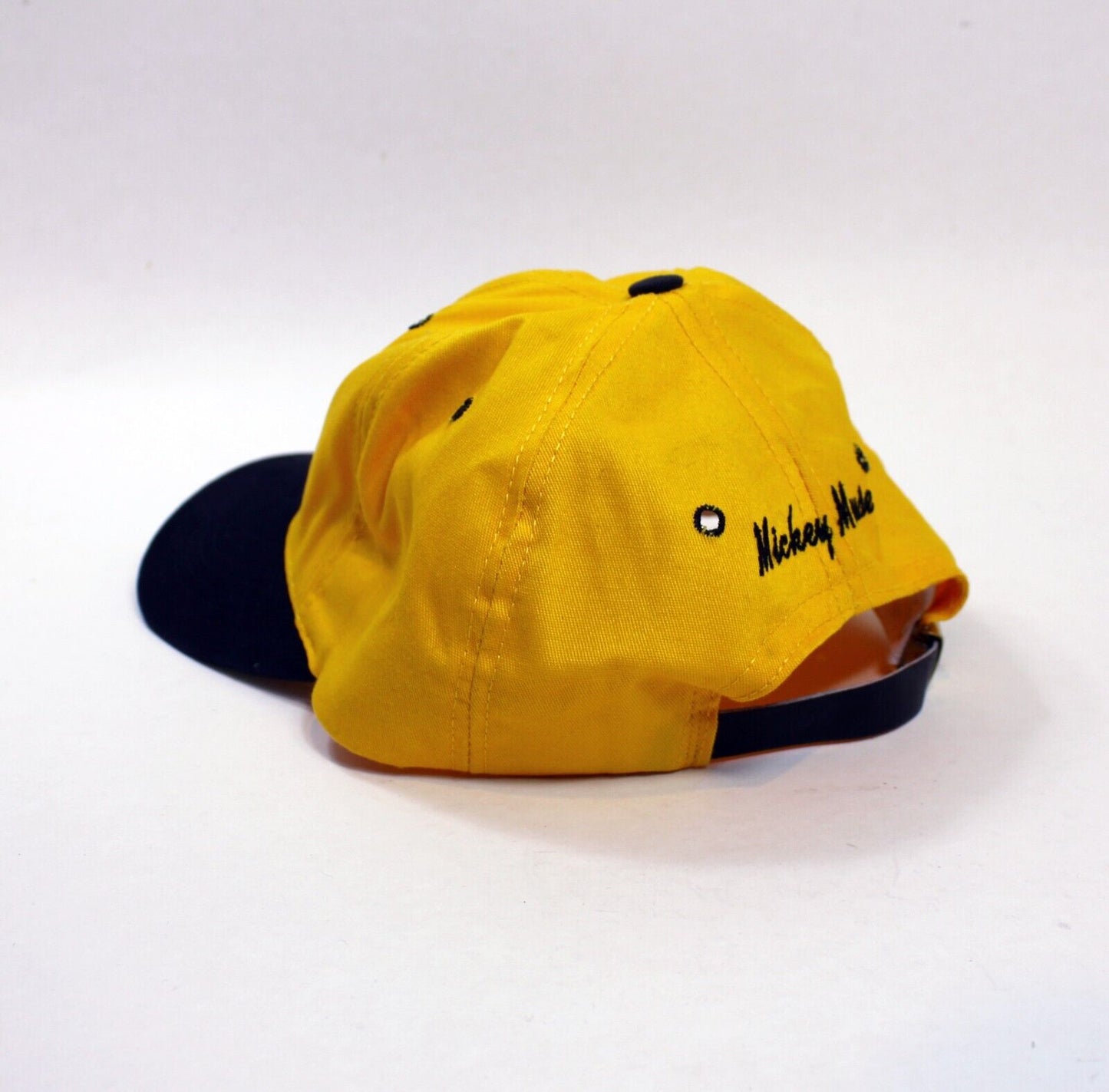 Vintage Mickey Mouse 2 toned Yellow/Black Baseball Cap Walt Disney- Made In USA
