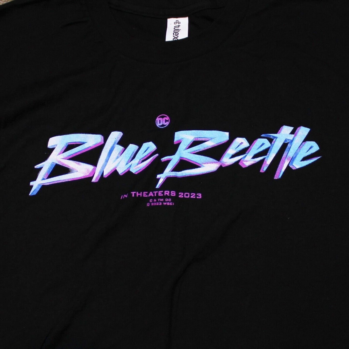 DC Blue Beetle In Theatres Promo Black T-Shirt- Men's Medium