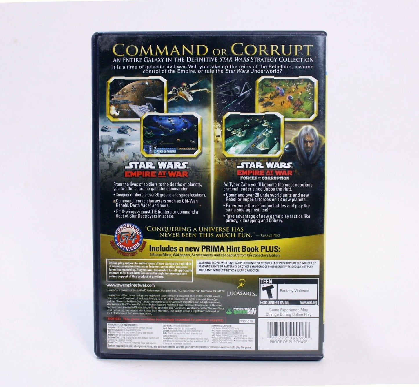 Star Wars: Empire at War Gold Pack Game for Windows (PC, 2007)-with Codes