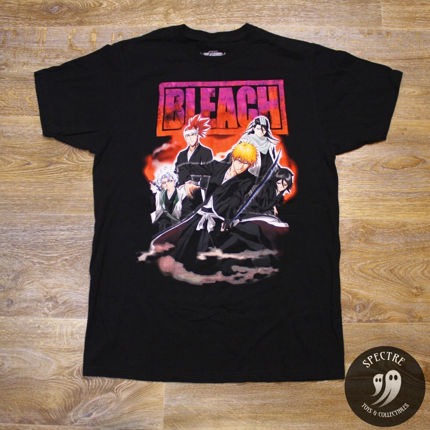 Bleach Anime Ichigo Graphic Tee Black Ripple Junction- Men's Medium