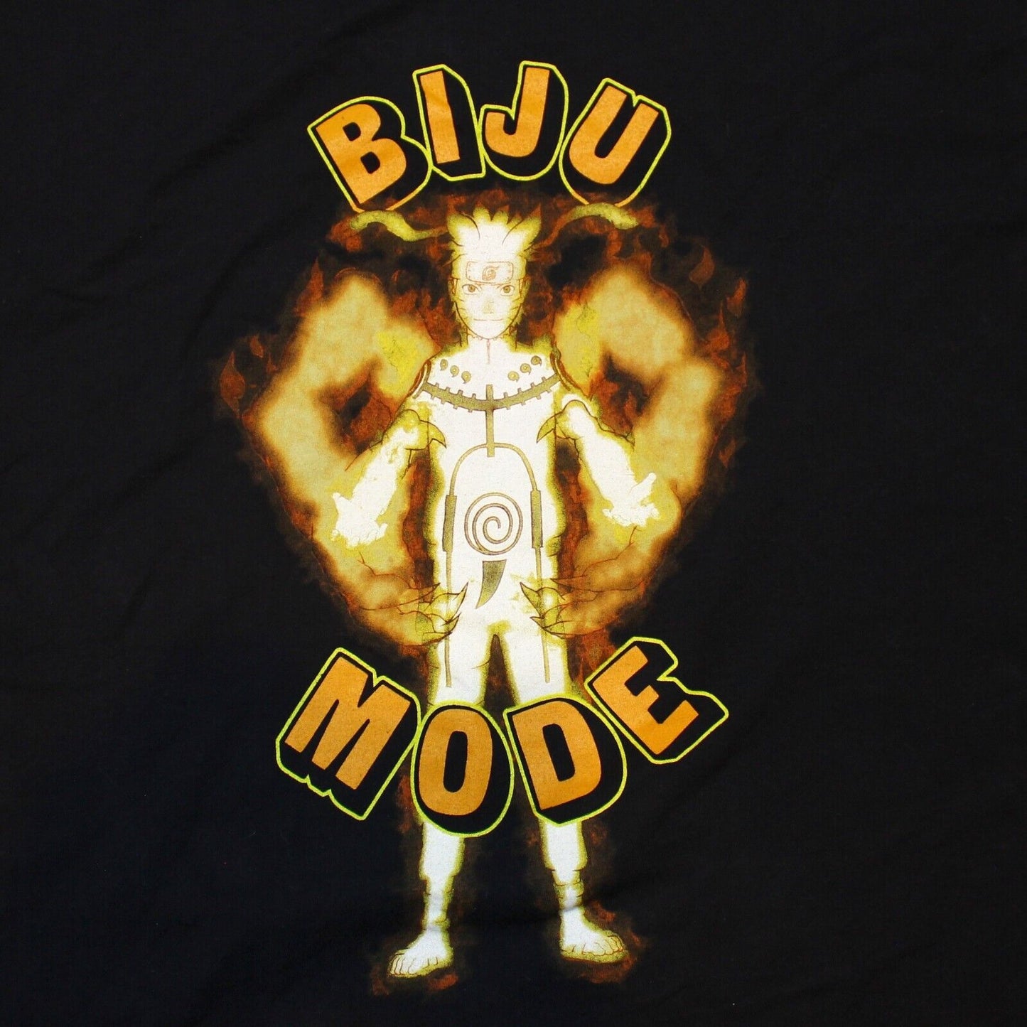 Naruto Shippuden BIJU Mode Graphic T Shirt Black - Men's Size XL