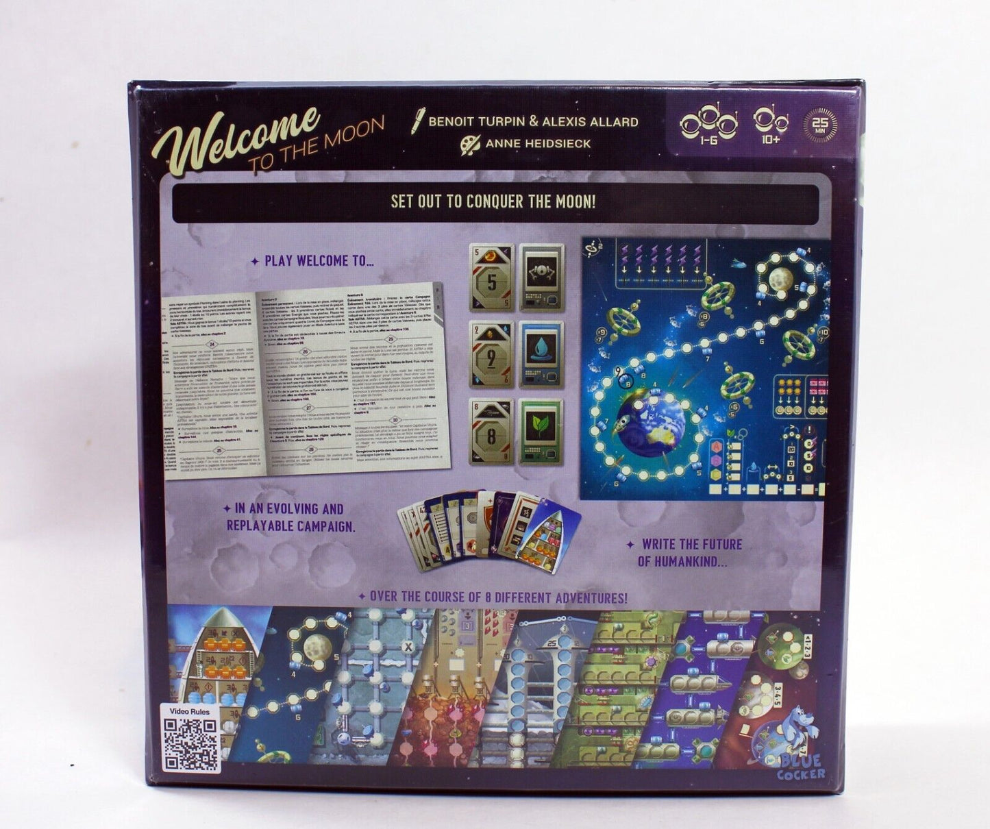 Welcome to the Moon! Blue Cocker Board Game-Brand New