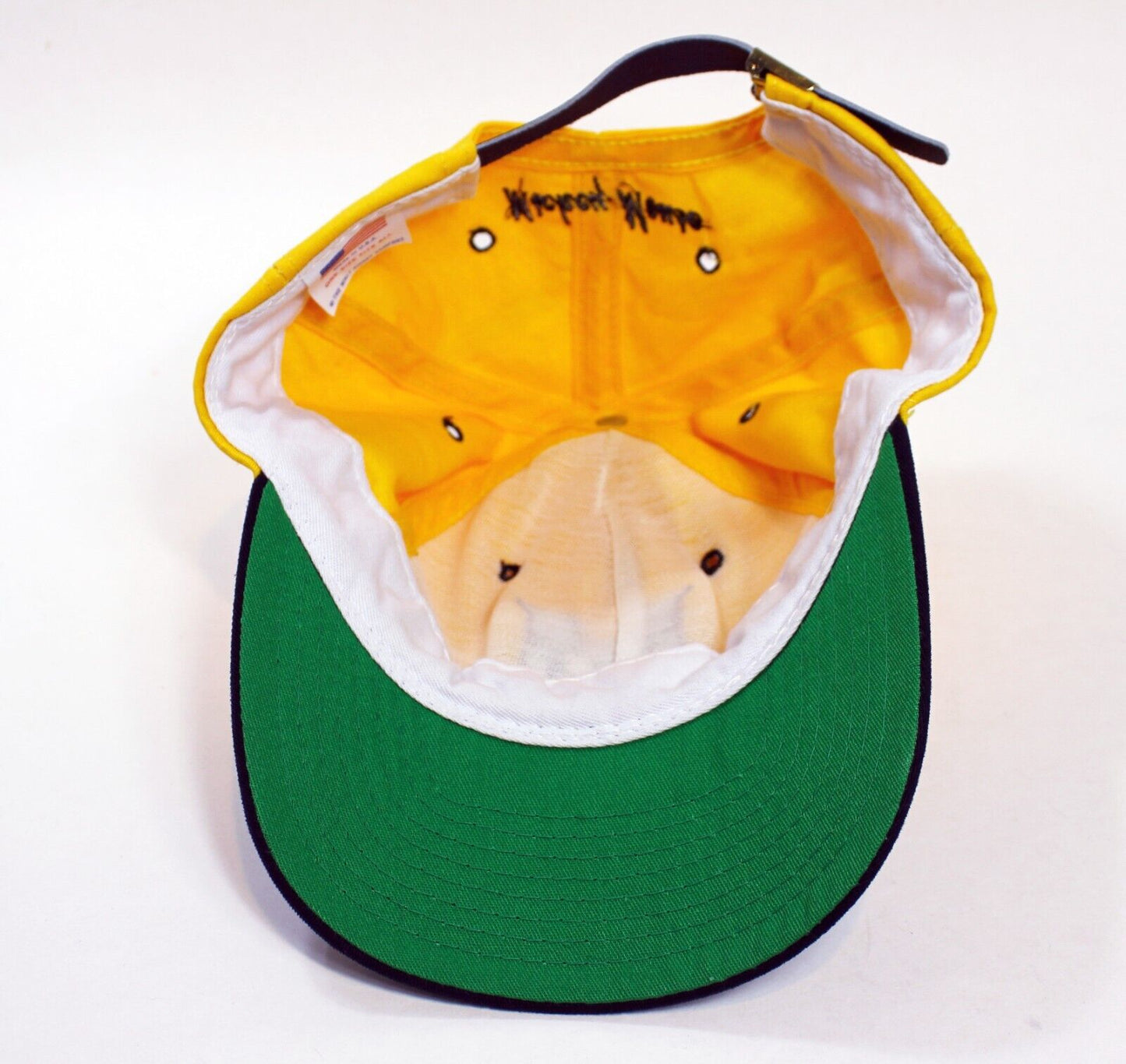 Vintage Mickey Mouse 2 toned Yellow/Black Baseball Cap Walt Disney- Made In USA