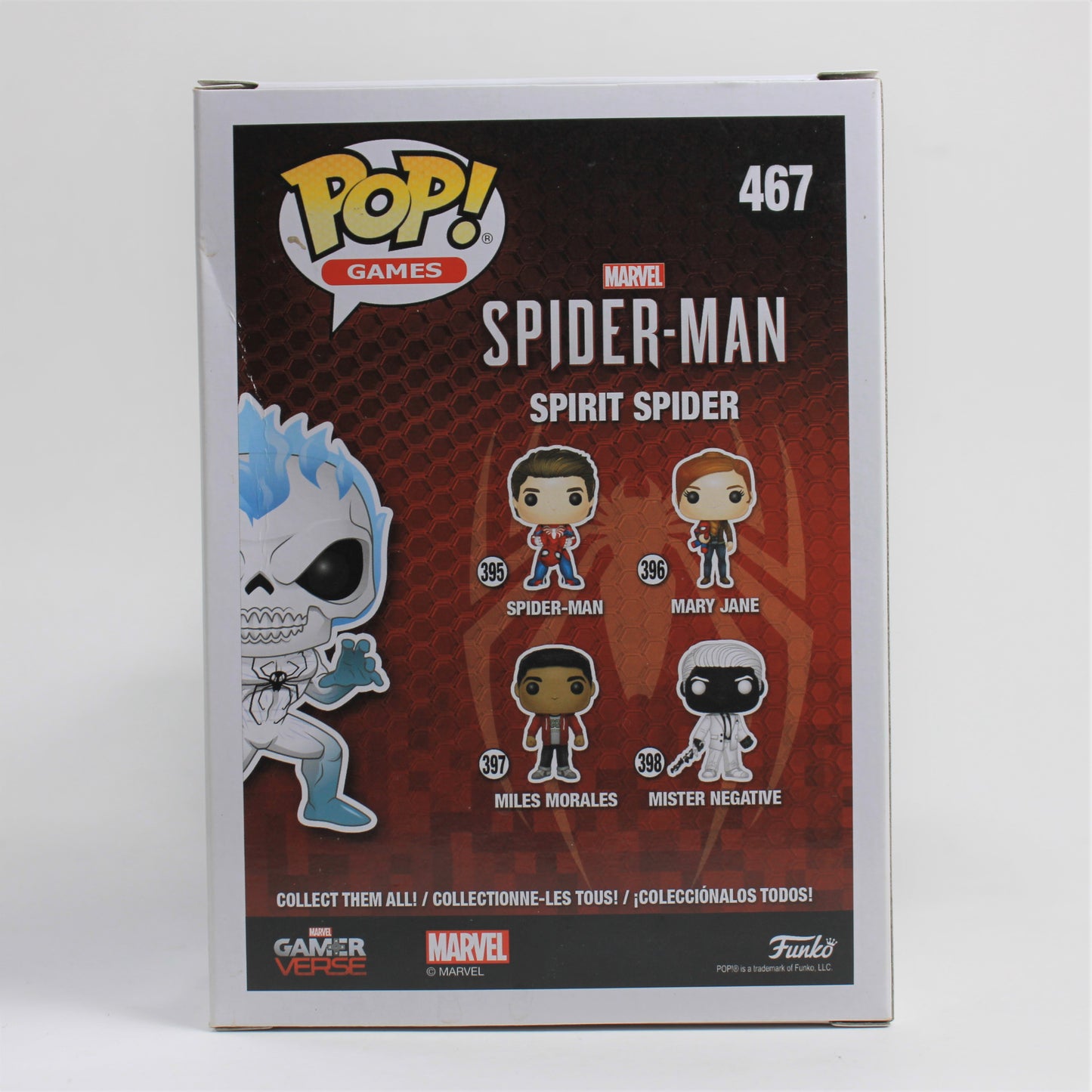 Funko Pop! Spirit Spider Bobble Head #467 Glows in the Dark Acceptable