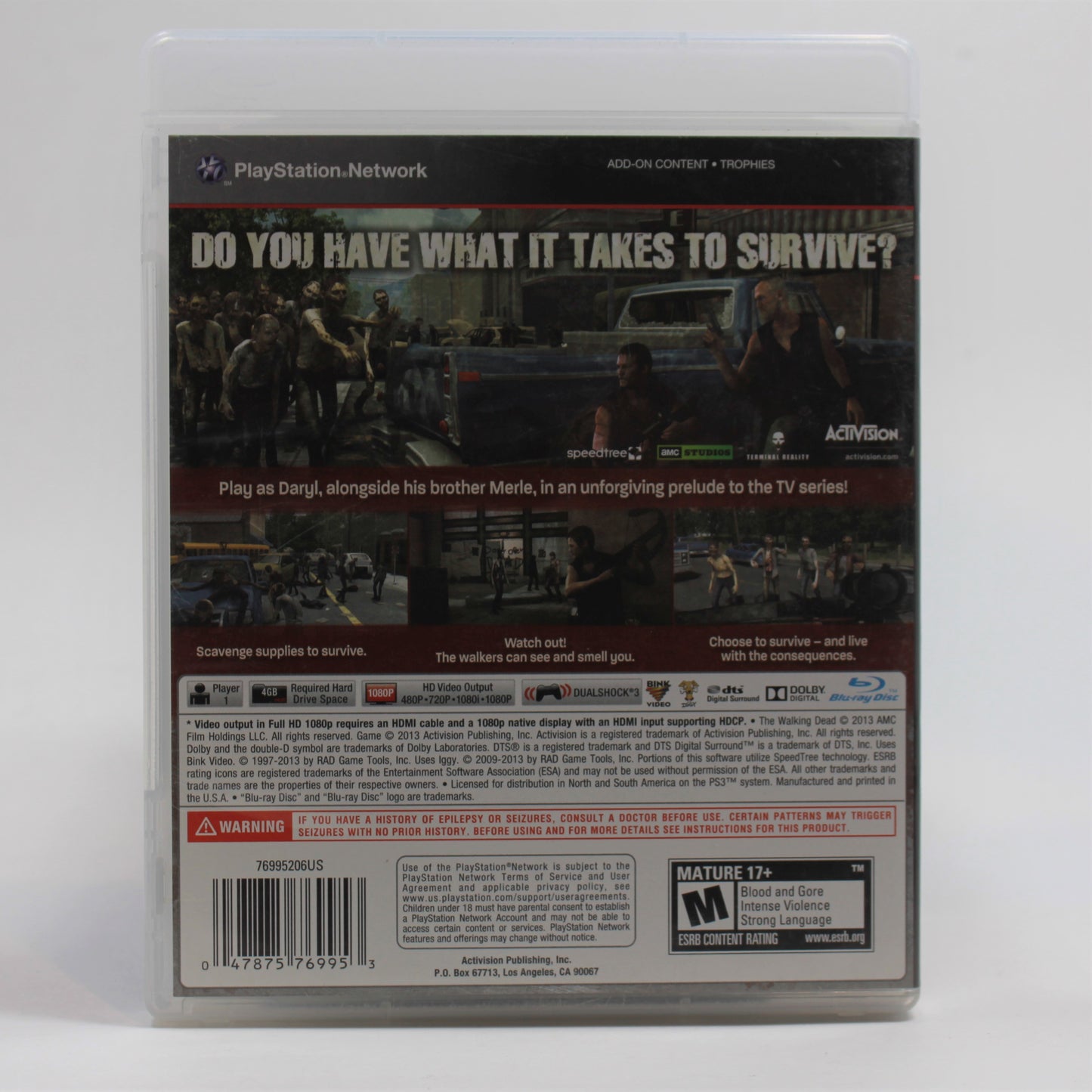 PS3 The Walking Dead Survival Instinct (2013) Pre-Owned