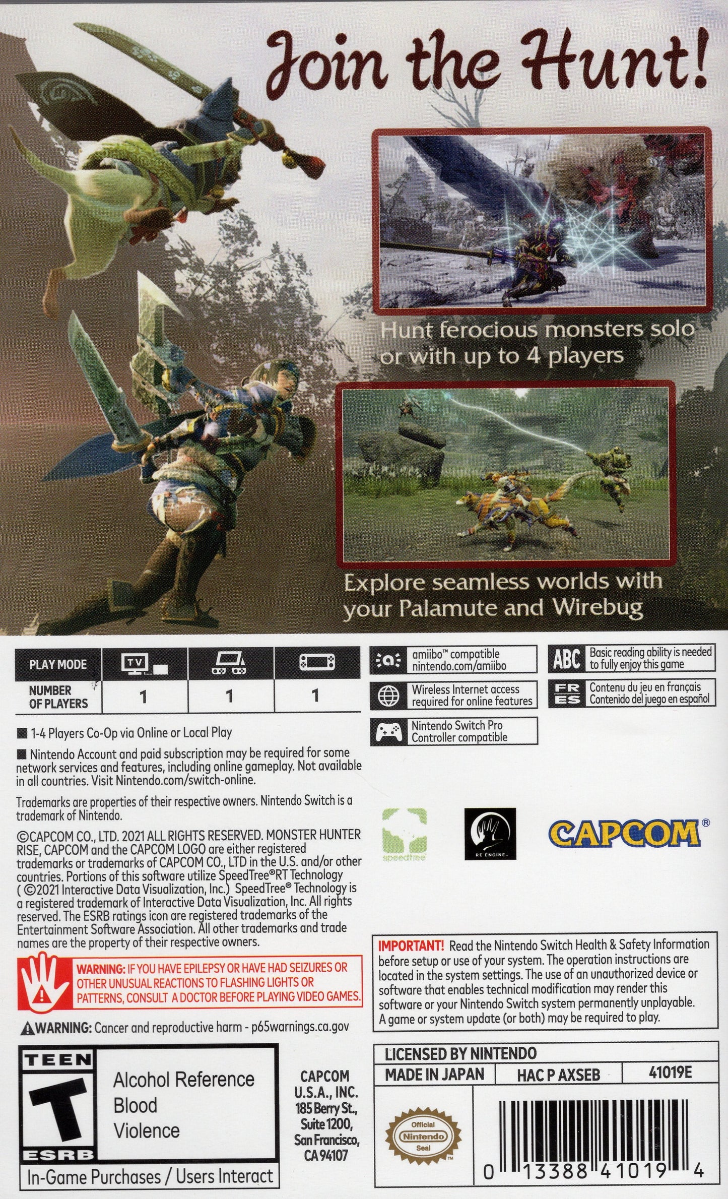 Nintendo Switch Monster Hunter Rise