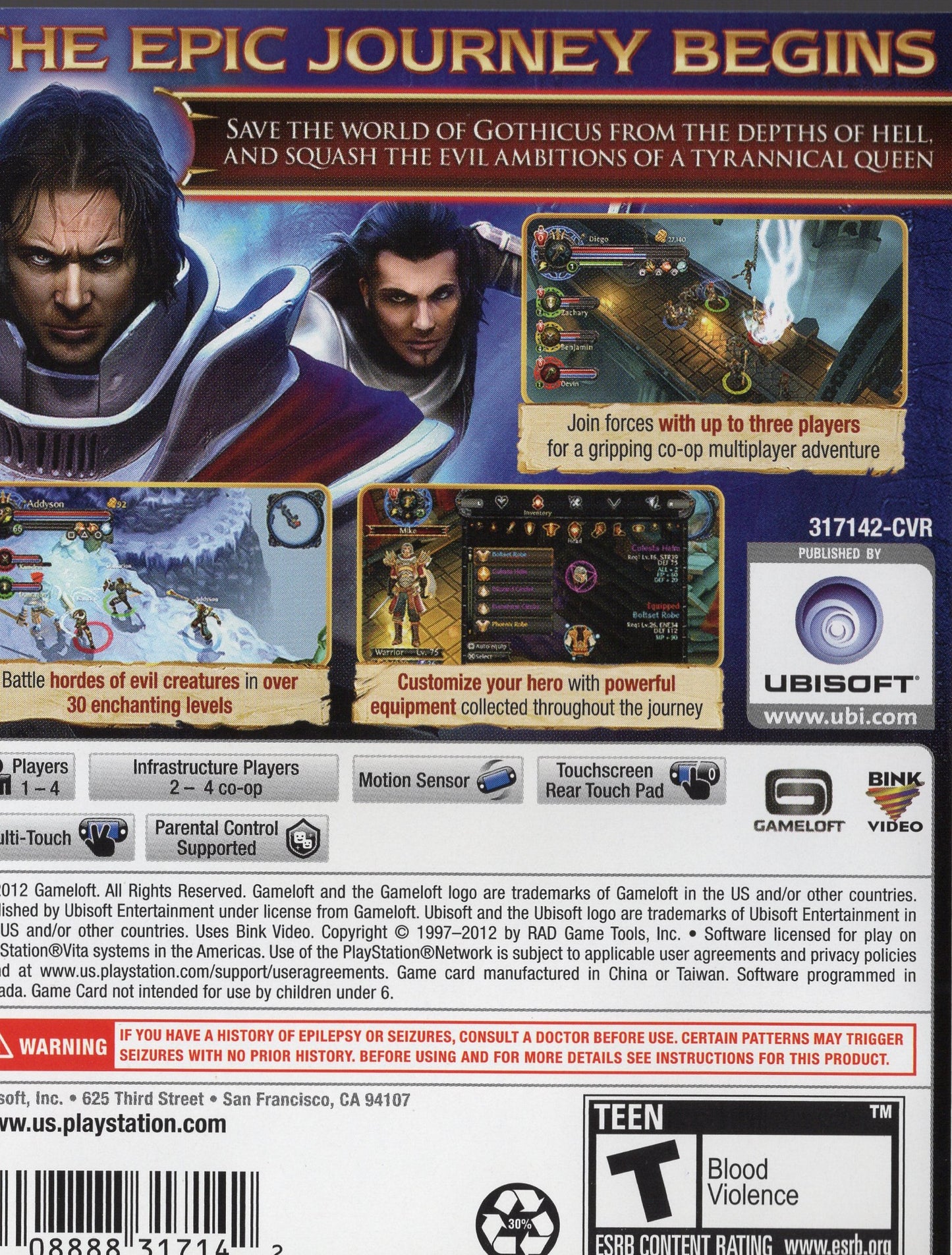 PS Vita Dungeon Hunter Alliance