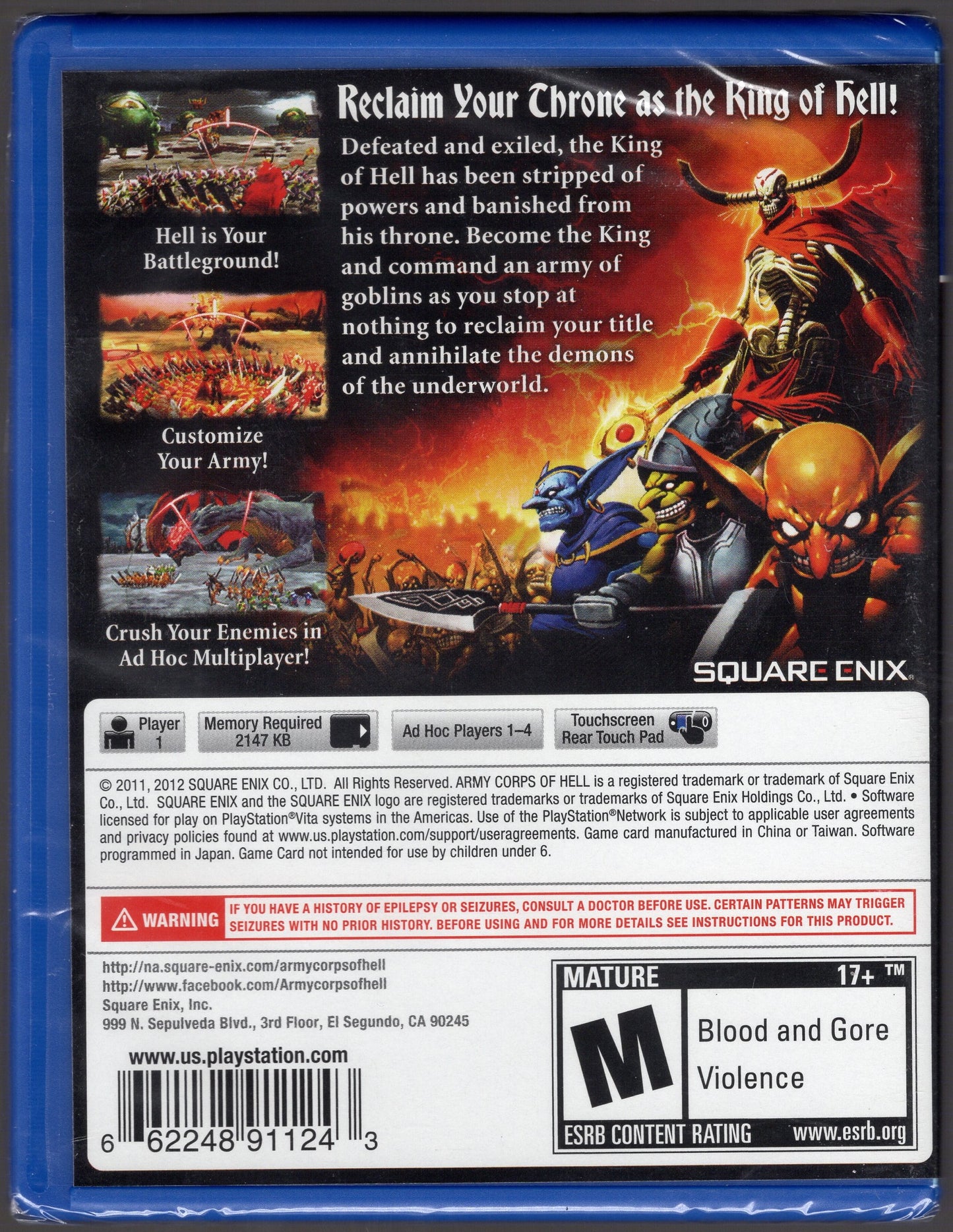 PS Vita Army Corps of Hell