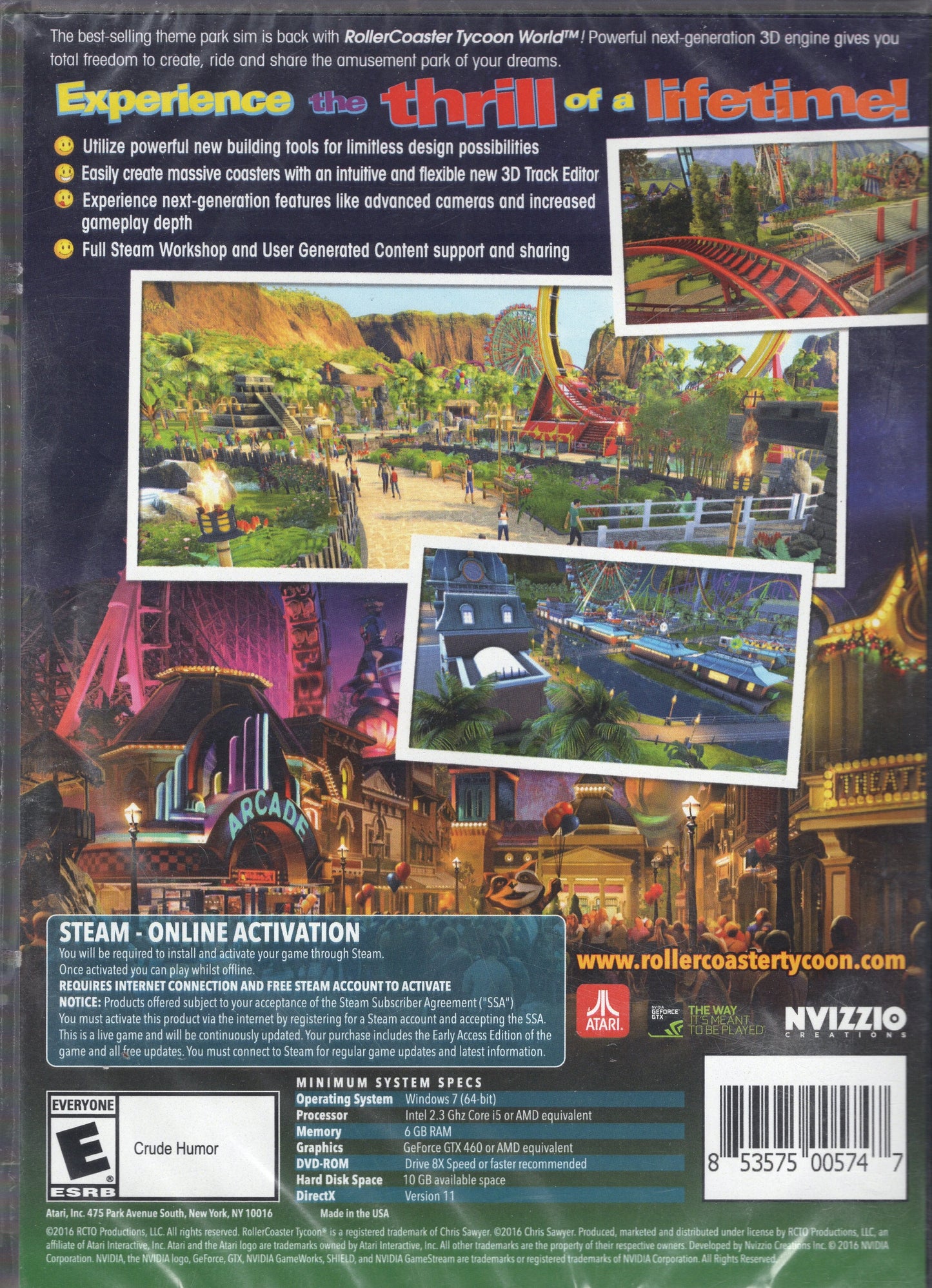 Rollercoaster Tycoon World PC Game (2016) Brand New