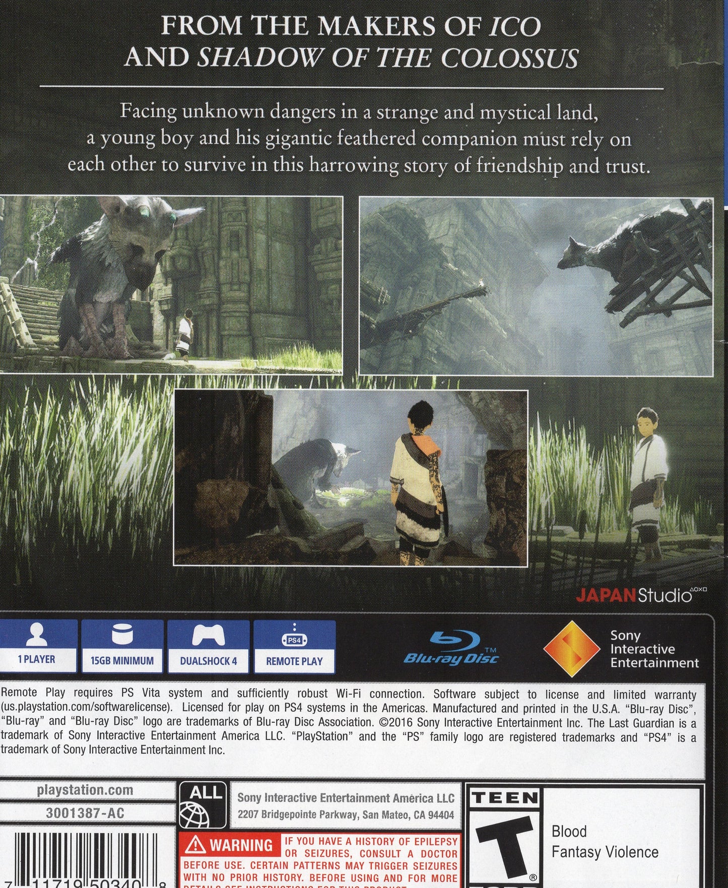 PS4 The Last Guardian