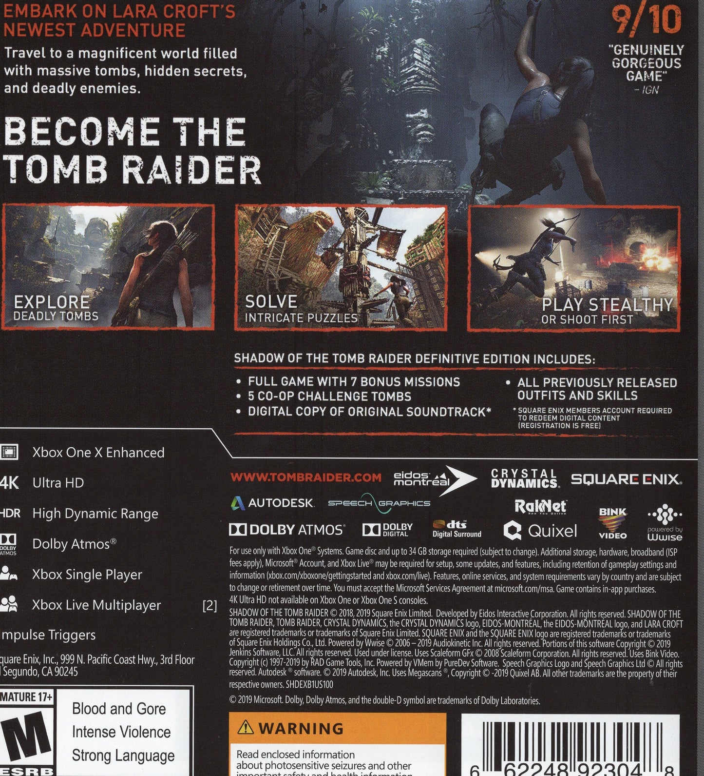 Shadow of the Tomb Raider Definitive Edition - Xbox One