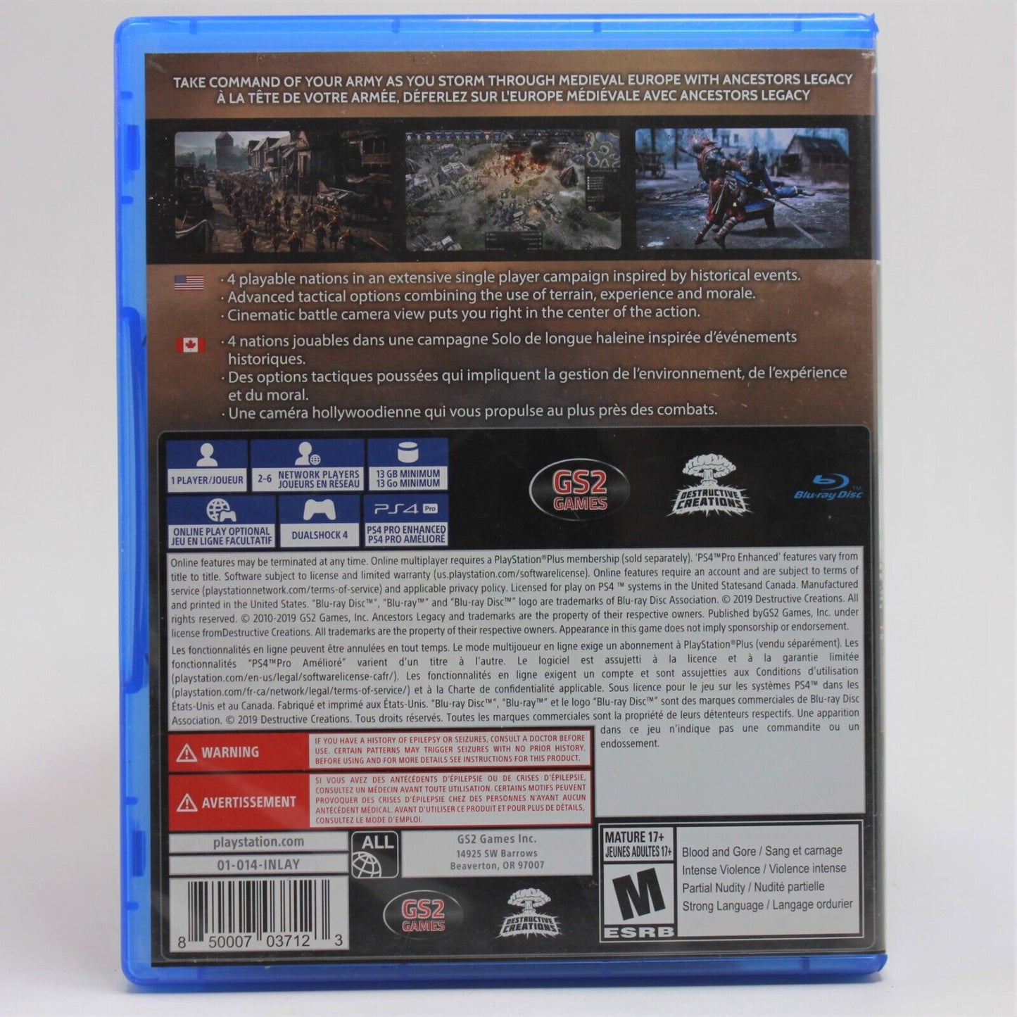 PS4 Ancestors Legacy Preowned