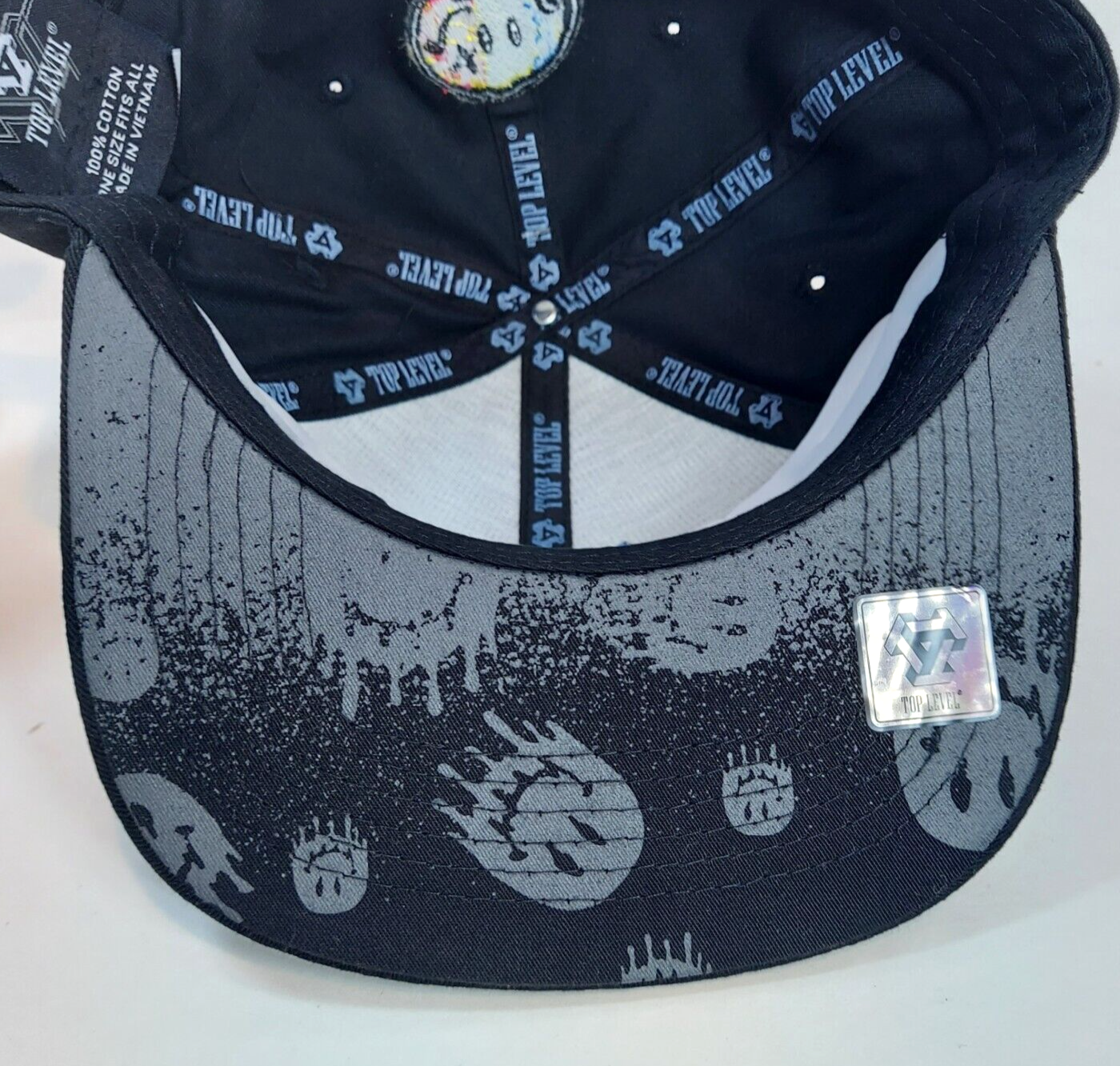Top Level- Abstract Happy Face Snapback Brand New