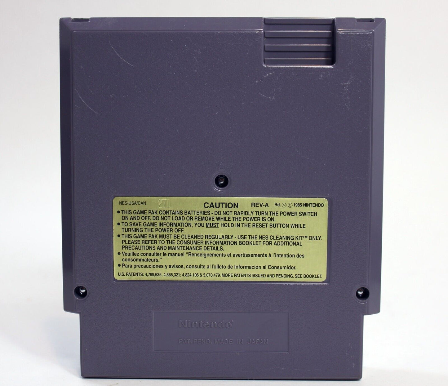 The Legend of Zelda - Grey Cart (NES, 1985) U.S. Release