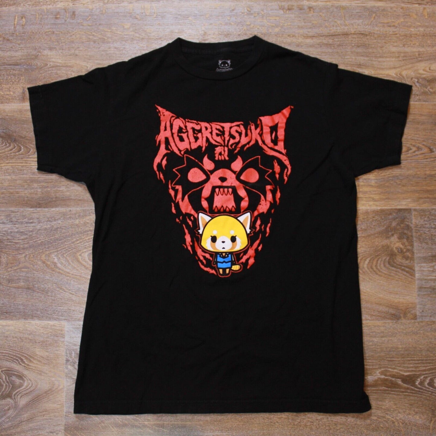 Aggretsuko Standing Calm in a Mad Demon's Shadow Bio World Mens - Medium