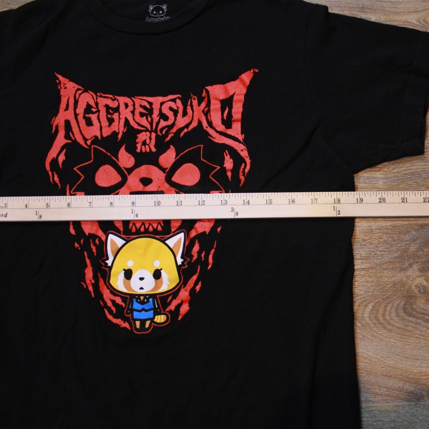 Aggretsuko Standing Calm in a Mad Demon's Shadow Bio World Mens - Medium