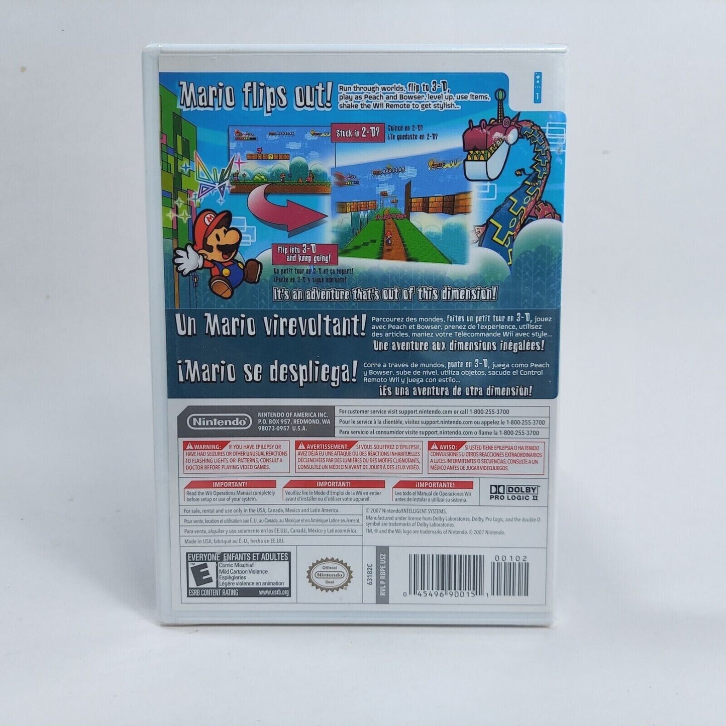 Super Paper Mario Nintendo Wii (2007) Brand New Sealed