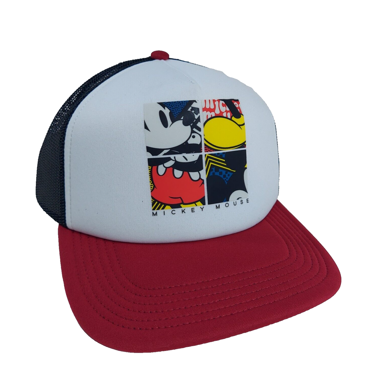 Neff x Disney Mickey Mouse Panel Padded Truckers Cap Snapback Brand New
