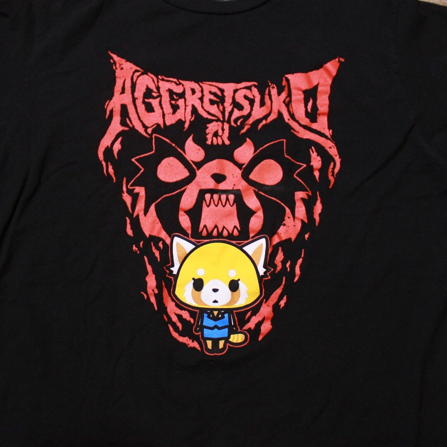 Aggretsuko Standing Calm in a Mad Demon's Shadow Bio World Mens - Medium