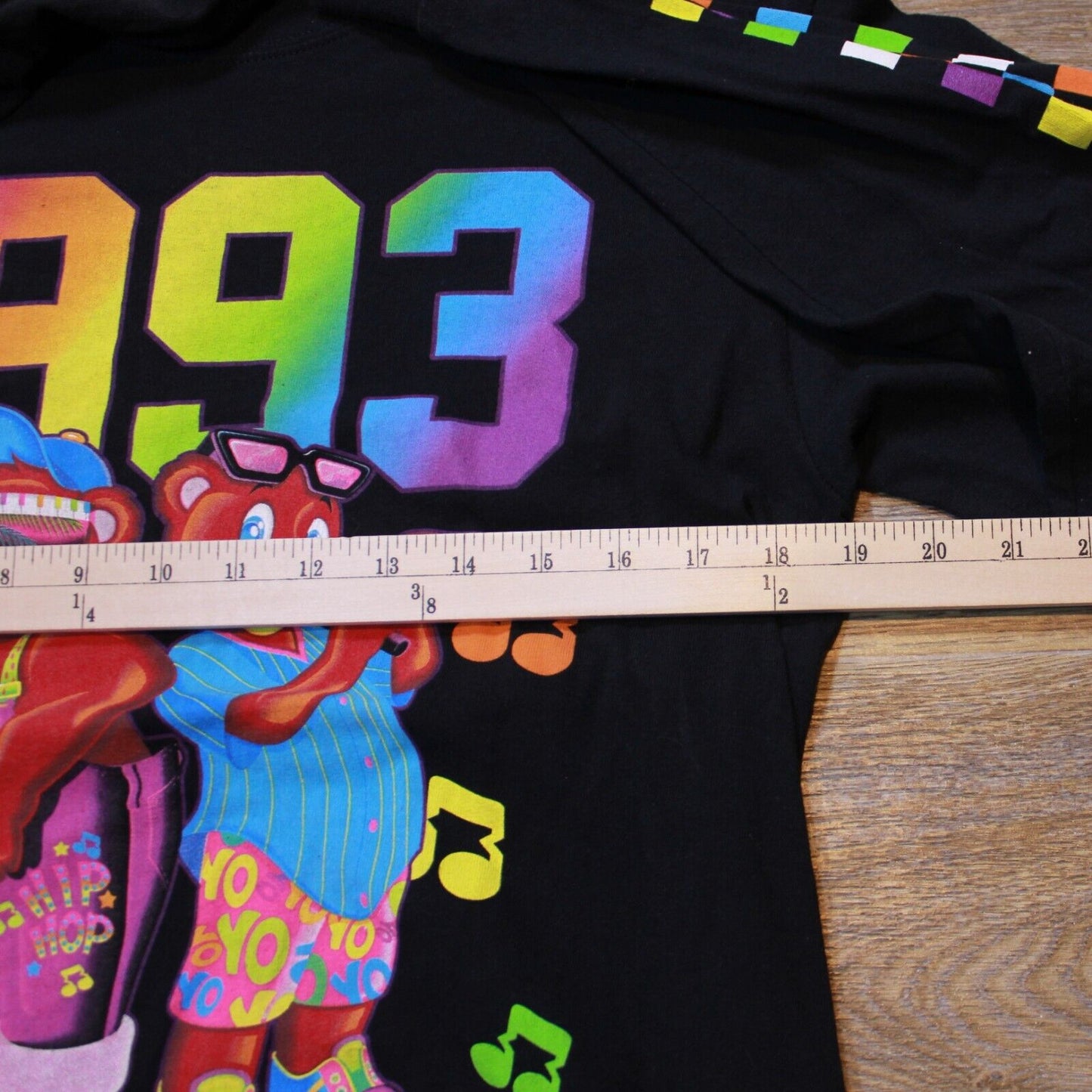 Vintage lisa frank 1993 hip hop bears black long sleeve Women's - Medium