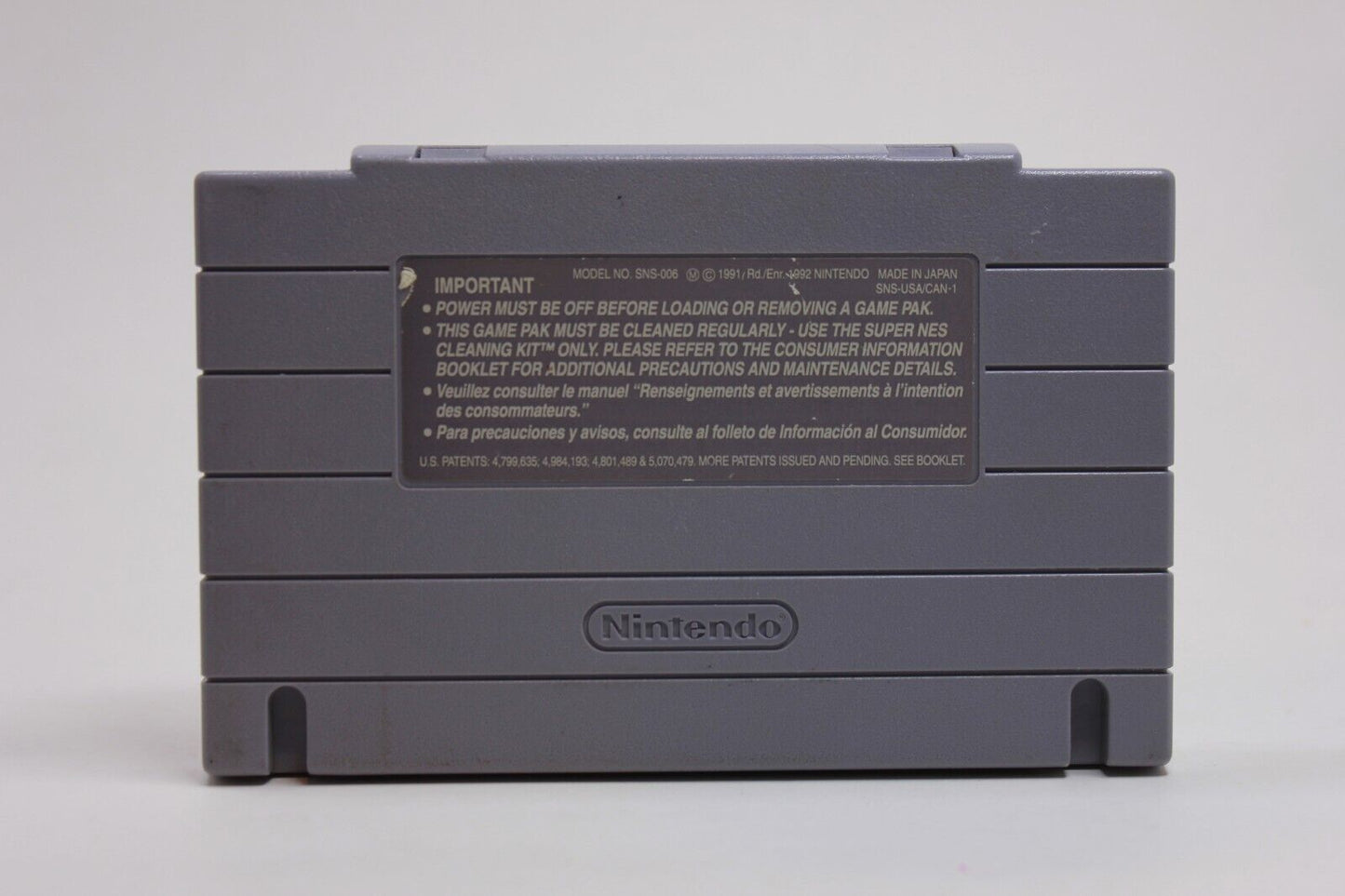Mortal Kombat USA Release SNES Cartridge