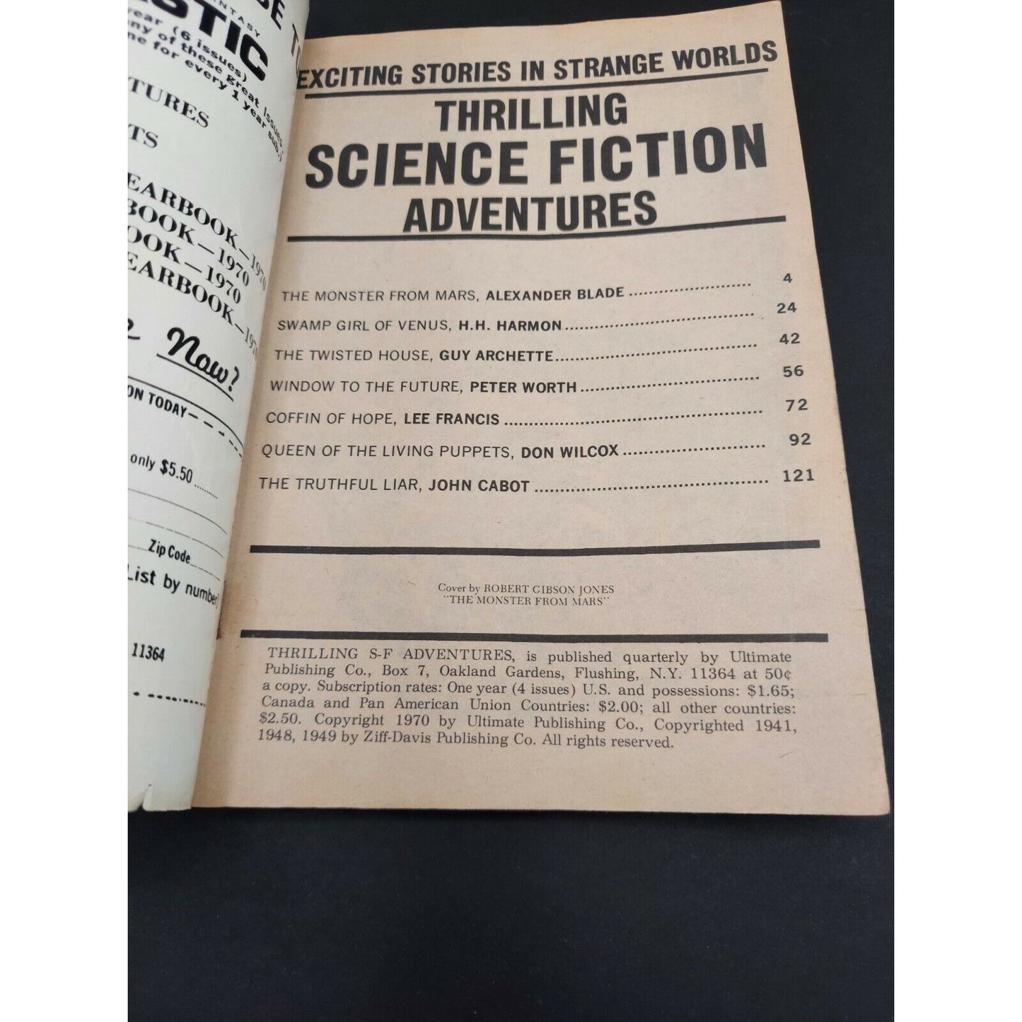 Thrilling Science Fiction Adventures No. 17 Fall 1970