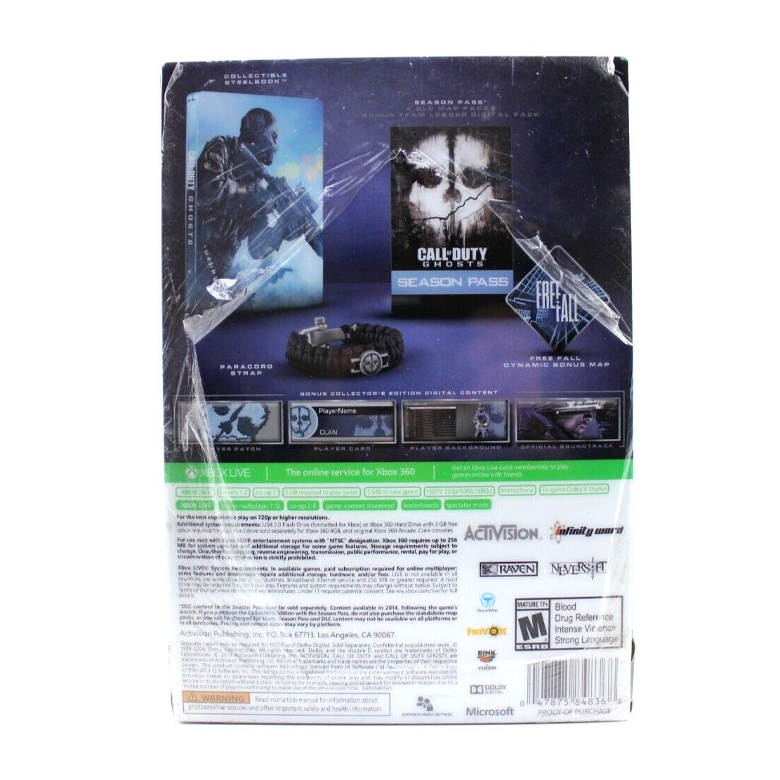 Xbox 360 Call of Duty Ghosts Hardened Edition Complete Sealed