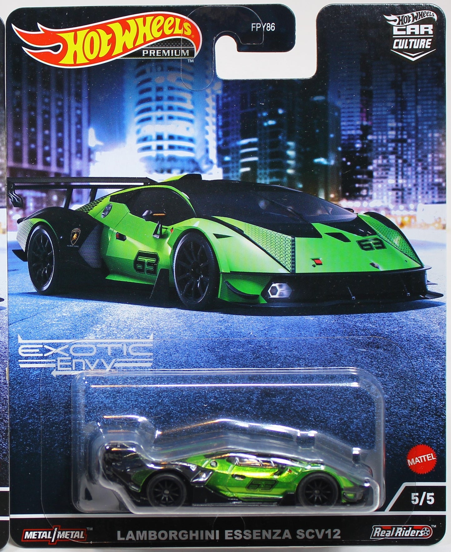 2022 Hot Wheels Car Culture Exotic Envy Lamborghini SCV12 Green 5/05