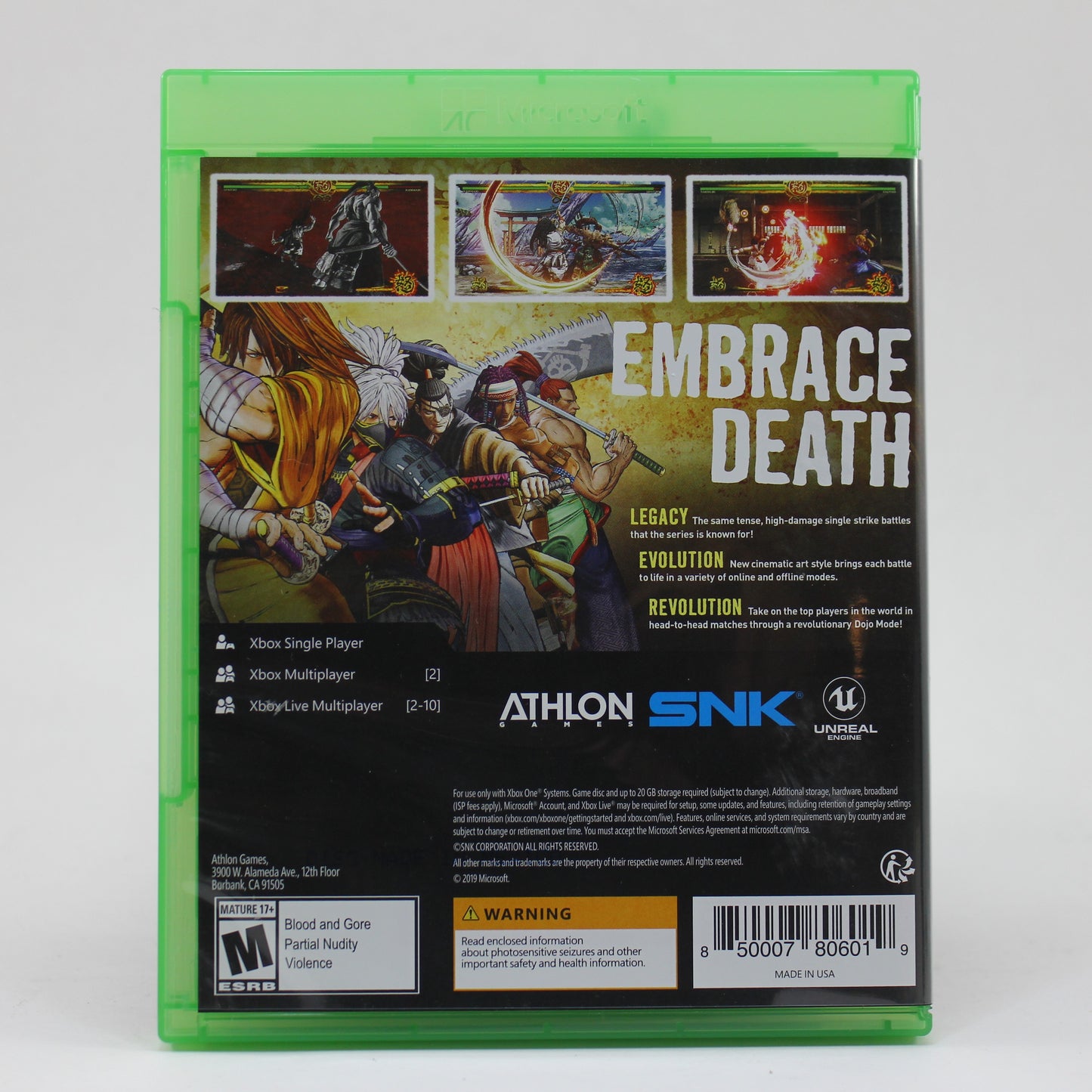 Xbox one Samurai Shodown