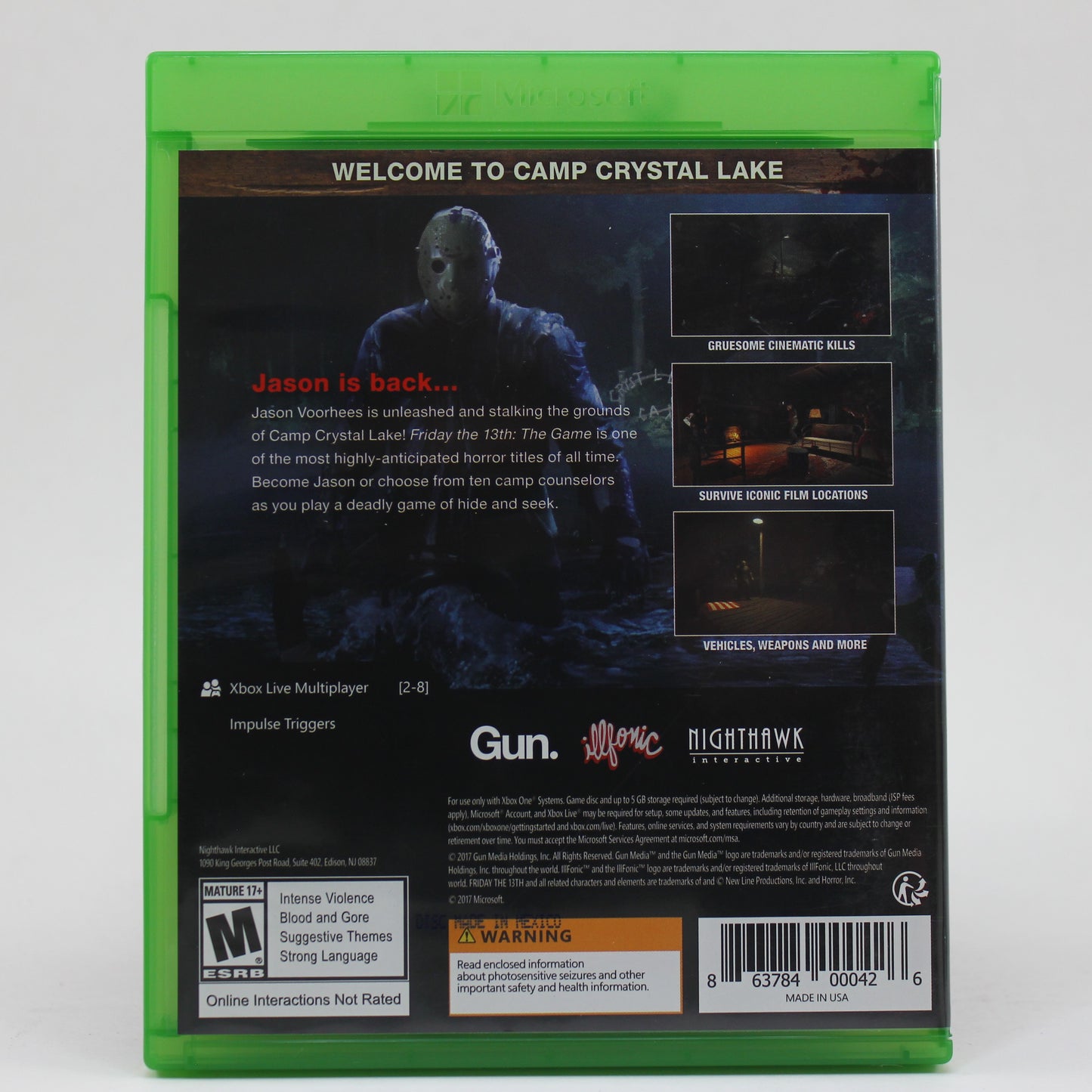 Xbox one Friday the 13th The Game