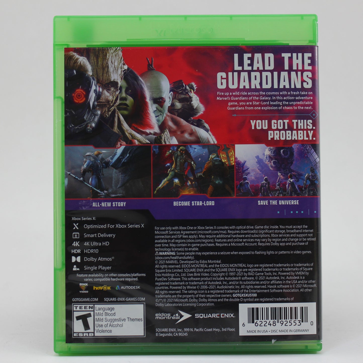 Xbox one Marvels Guardians of the Galaxy