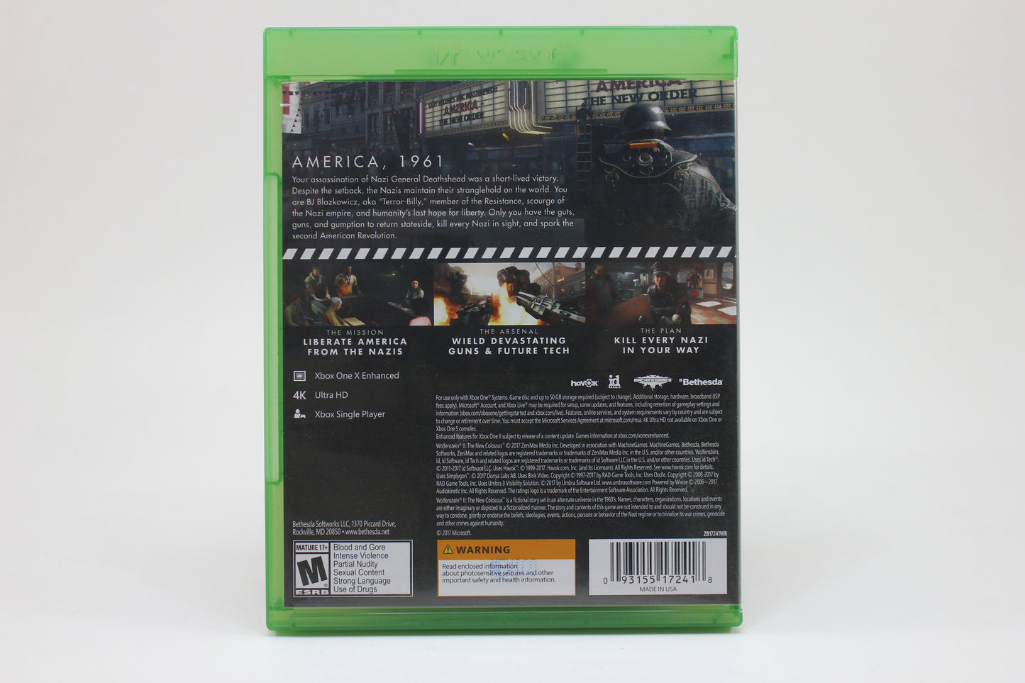 Xbox One Wolfenstein II The New Colossus