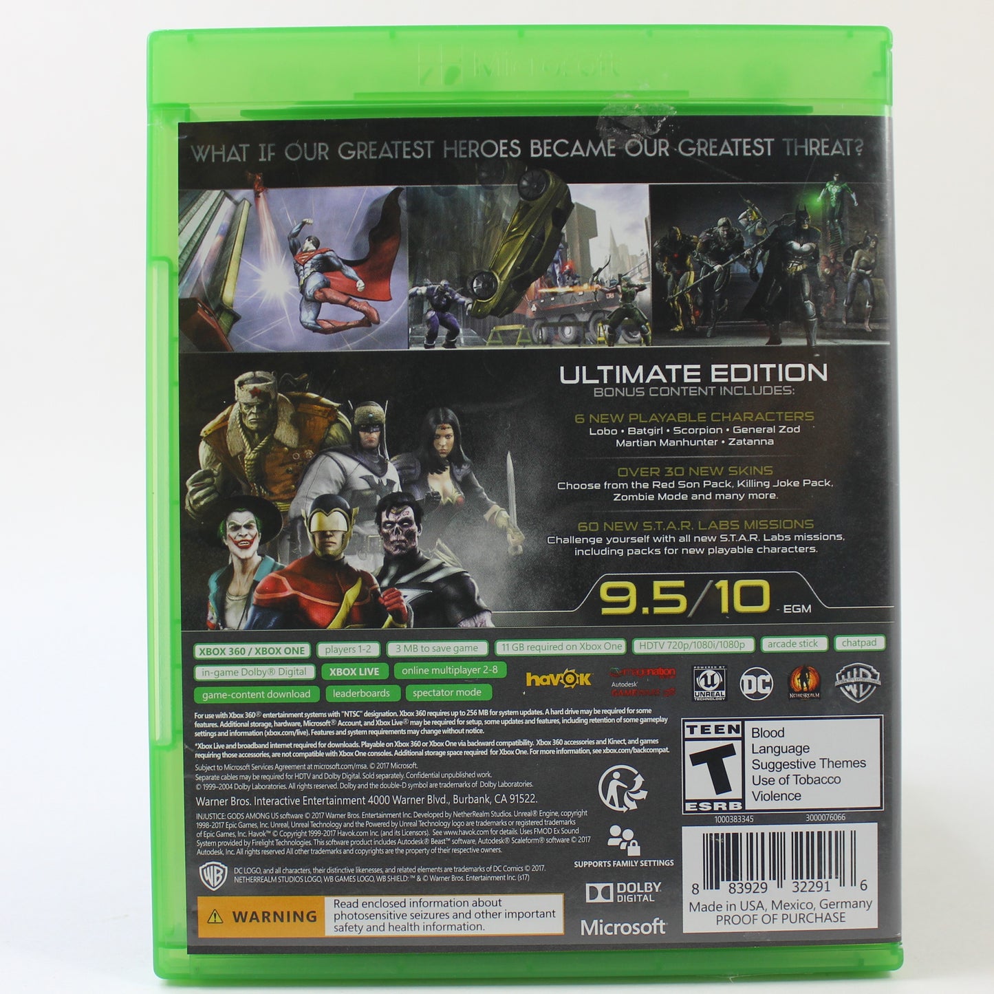 Xbox one Injustice Gods Among Us Ultimate Edition