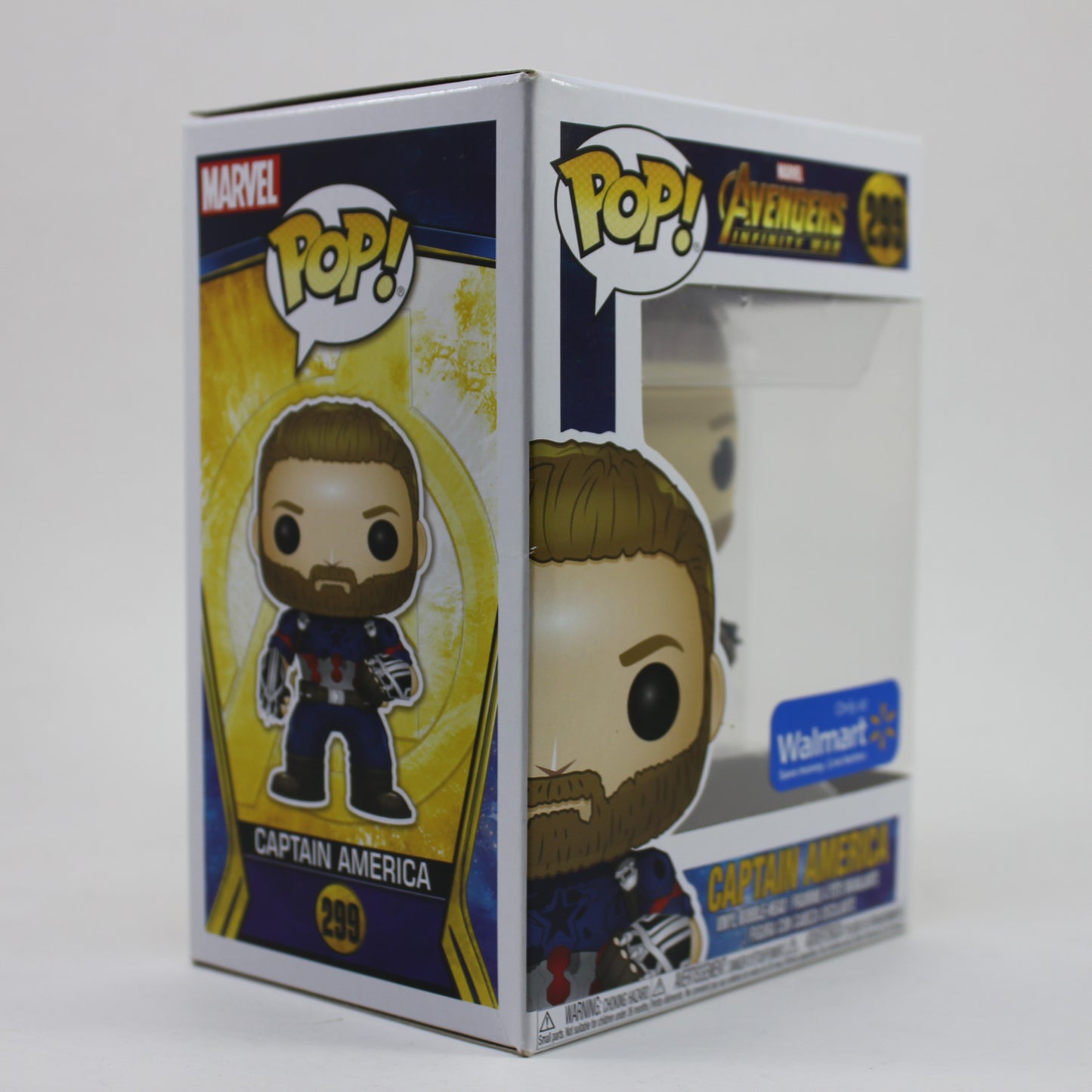 Funko Pop Avengers Infinity War Captain America Bobble Head #299 Walmart Exclusive